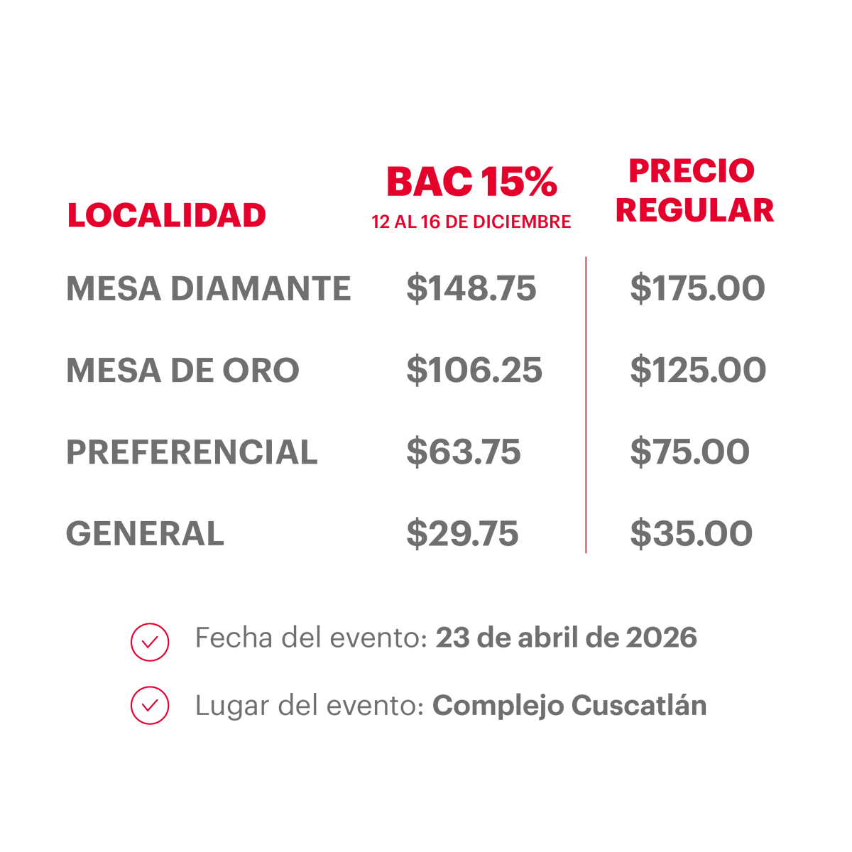 BACCredomaticSV's tweet photo. La magia de Sin Bandera vuelve para darnos emociones, recuerdos y letras que marcan. 🎤💖
🎼🌙Obtén 15% de descuento al comprar tus entradas con tus tarjetas de crédito y débito BAC en https://t.co/LBmziYBu3V.
🎶Conoce más aquí: https://t.co/T2AXzt6kNQ
#BACSimple https://t.co/LmEpBWt5Aj