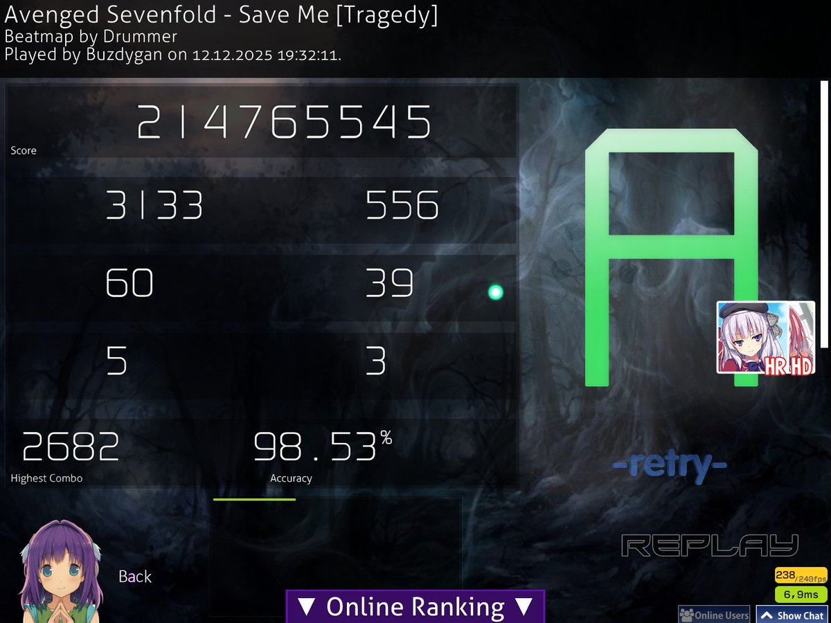 Frananas1's tweet image. It's silly that I've been playing this game 1-2 days per week for the last year or so, and yet I'm still improving. Scores from today. Chistmas slop isn't anything good but I'm surprised I can even attempt it, I was struggling at 300bpm aim before