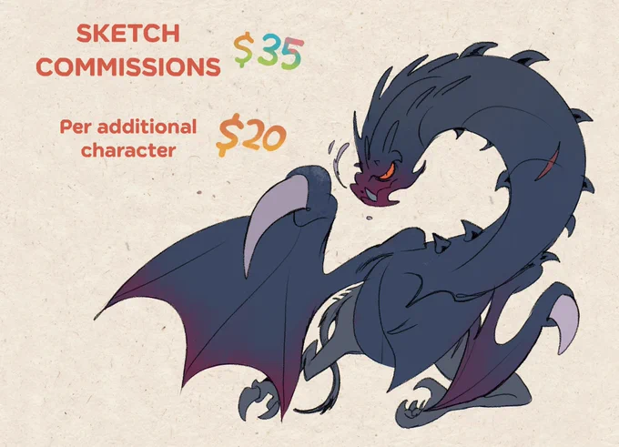 Opening a few sketch comm slots! DM or email if interested