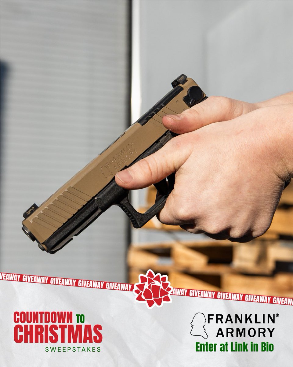 FranklinArmory's tweet image. Tag a friend whose Glock 17 is desperate for an upgrade! Head to the link in our bio to enter the Countdown to Christmas Sweepstakes for your chance to win this 1-of-1 Binary Trigger and Slide! #BinaryGiveaway #PewPew #Glock