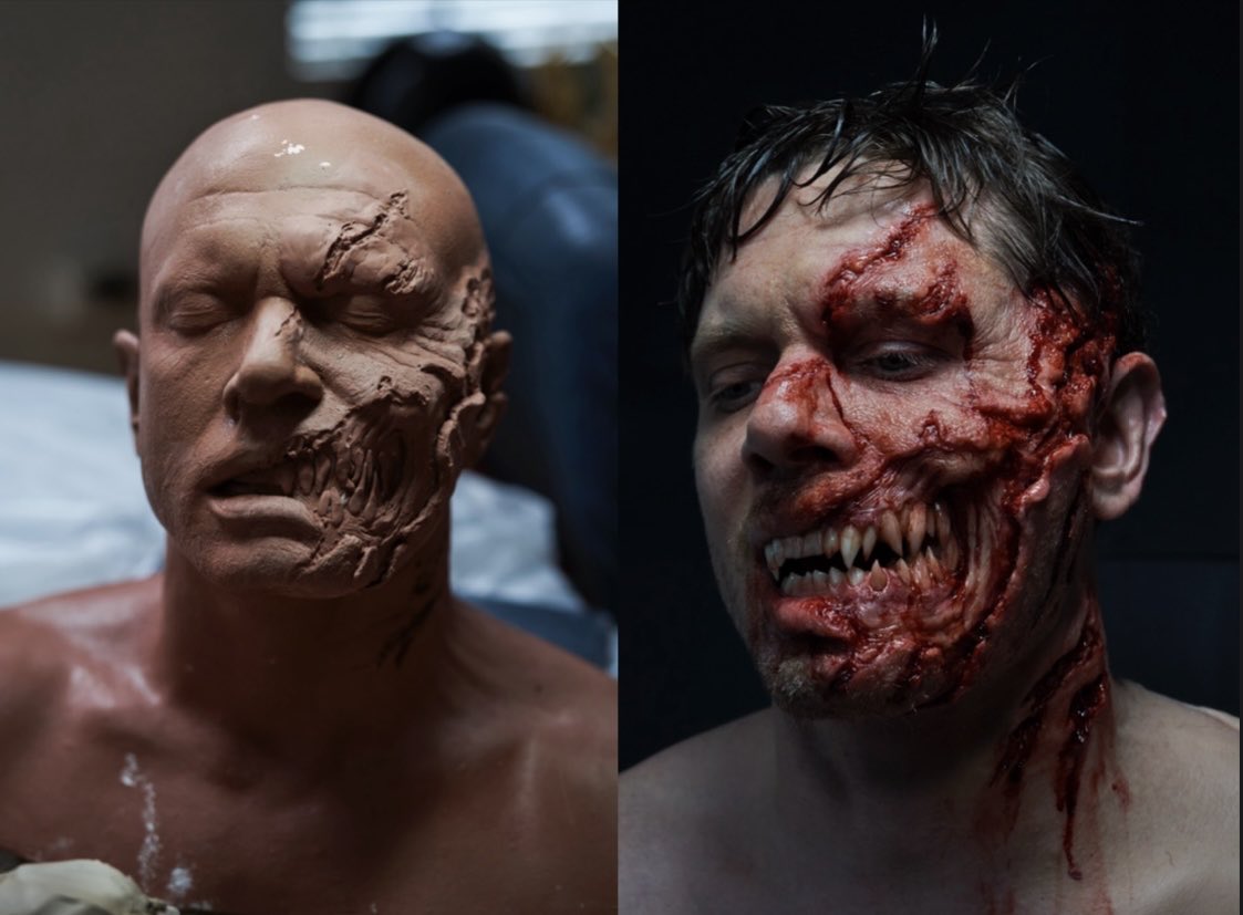 ragingmotelfire's tweet image. Here’s all the new molds/vfx work of jack o’connell as remmick in sinners where he’s channeling nosferatu