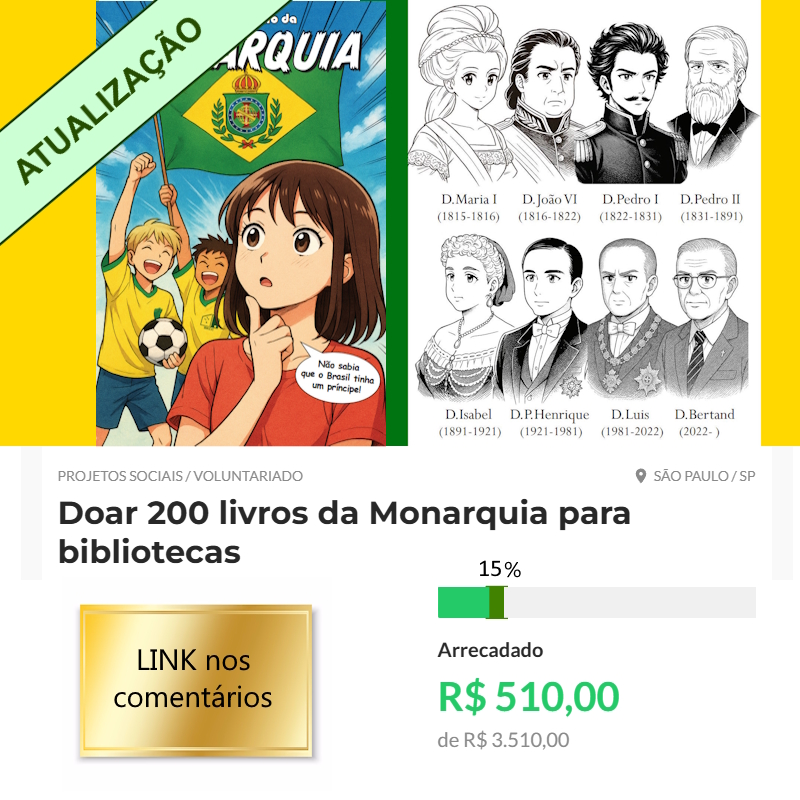 Temos o prazer de anunciar as PRIMEIRAS DOAÇÕES! Na próxima quarta-feira (17/12/25) estaremos efetuando a doação dos primeiros livros “Pequeno teatro da Monarquia” para o  Sistema Municipal de Bibliotecas - CSMB na cidade de São Paulo/SP.  vakinha.com.br/vaquinha/livro… #doacao #livros