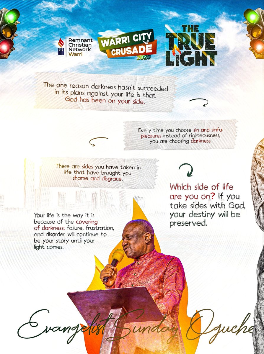 RcnWarri's tweet photo. Let this fire from day one teaching ignite something deeper in you. The light is calling,rise into it!
Warri City Crusade Day One
#WarriCityCrusade2025
#TheTrueLight
#Morsels
#RCNWarri
#EvangKesienaEsiri https://t.co/CeZ2xoFlku