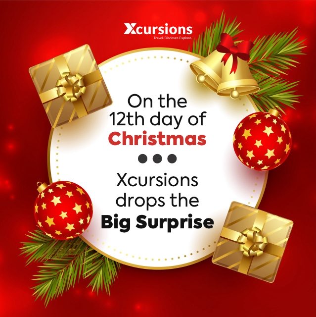 xcursions_ng's tweet photo. On the 12th day of Christmas, Xcursions brings you… the surprise you’ve been waiting for.

Your early bird access to 2026 trips officially starts NOW, and we’re rewarding the fastest travellers in the community. https://t.co/C0ulZiiZfG