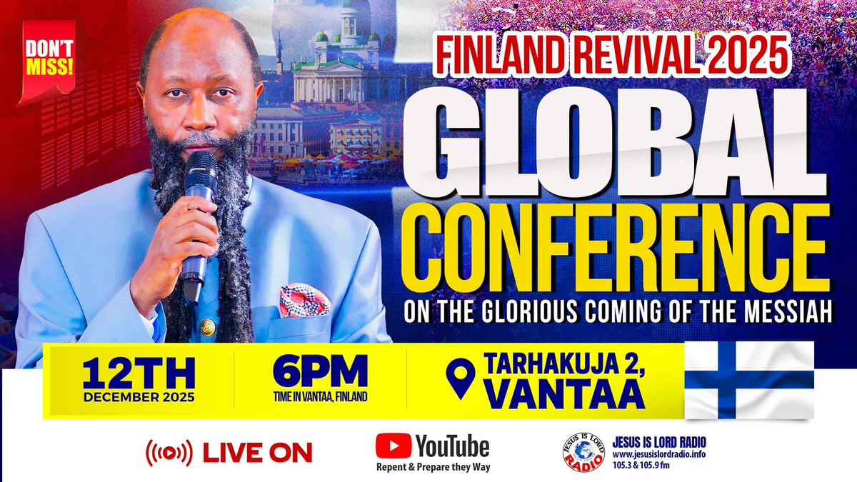 A moment of truth to the church 

A moment when the body of christ is being  sharpened on the matters of eternity 

Live from finland #FinlandMegaWord