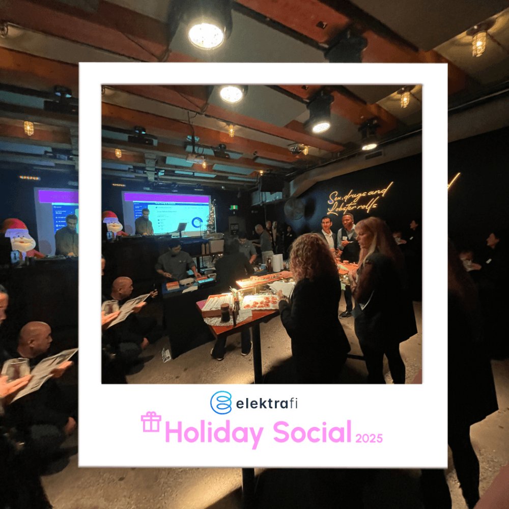 What an incredible night! ✨

Thanks to everyone who joined us at the Elektrafi Holiday Social — we loved celebrating the season with you! 🥂💙

Check out more photos here:
dub.sh/W025WXT
