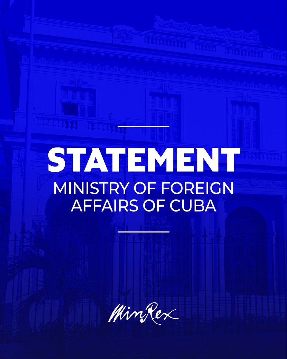 The economic warfare against #Cuba 🇨🇺 is being strengthened

📌Statement of the Ministry of Foreign Affairs of Cuba

Read it here 👇
🔗cubaminrex.cu/es/node/10910
