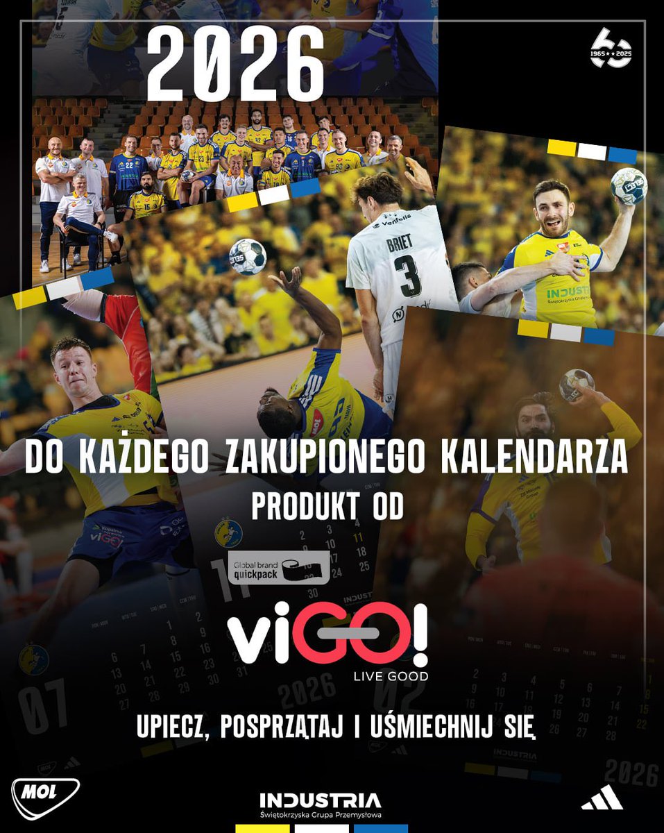kielcehandball's tweet photo. 🆕🗓️ Kalendarze na 2026 rok już w sprzedaży online oraz stacjonarnie w naszym #fanSTORE!
👉 https://t.co/lHnwSTFEK5
Do każdego zakupionego kalendarza dorzucamy produkt od VIGO - LIVE GOOD.
#gramyRAZEM #dawajDAWAJ https://t.co/jQPZvHnUNP