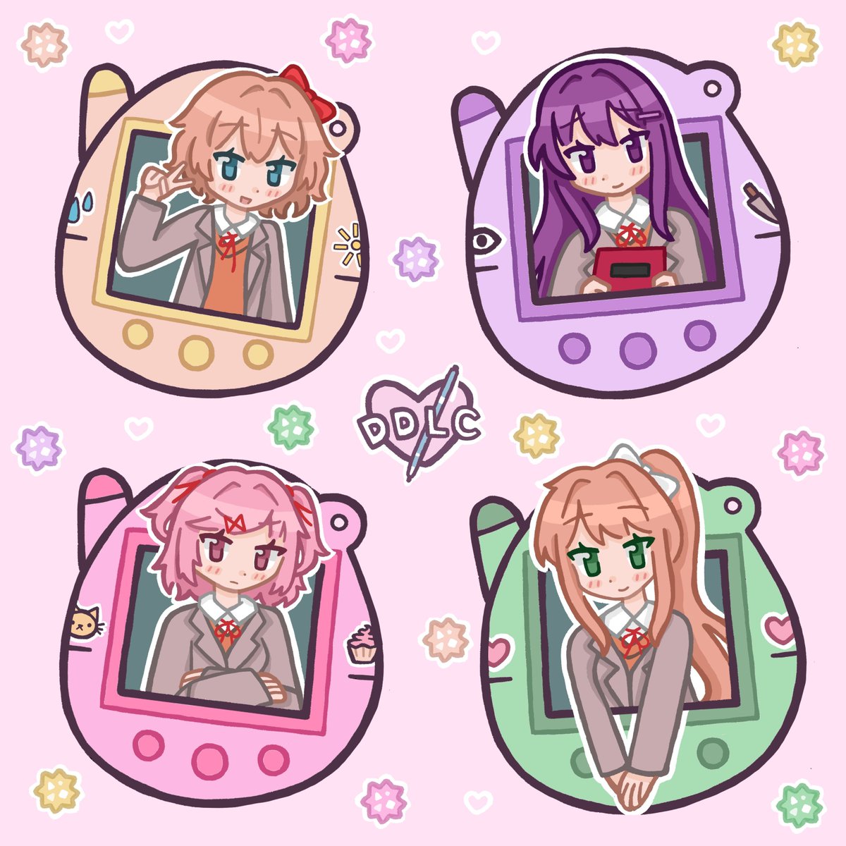 paranoialuv's tweet photo. dokigotchis #ddlc #ドキドキ文芸部 https://t.co/iTwvwtBsf7