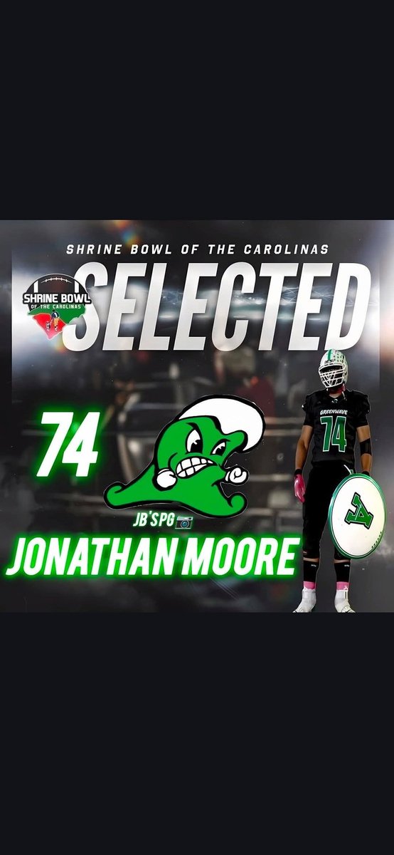IamBigJon74's tweet image. I am very grateful to be chosen to participate in this years @ShrineBowlNCSC Game 🔥🔥💪🏾💪🏾
@DariusJamesHFC 
@CoachJayMo74 
@THE_44_BULLDOG 
@CoachEGlennJr 
@coachDames 
@Coach_Watts21 
@finisholacademy 
@SpaceCoachOL
@CoachJLord1 
@coachSocha