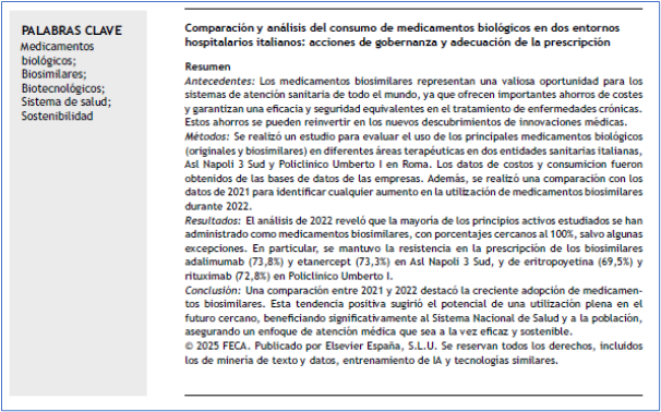 📰 Comparación y análisis del consumo de medic. biológicos en dos entornos hospitalarios italianos
✏️Original por M Vaccaro <a href="/JHealthQualityR/">Journal of Healthcare Quality Research</a> #RevistaSECA #JHQR
👉 bit.ly/49u00Tk
✅ #CalidadAsistencial #MedicamentosBiologicos #Biosimilares #Biotecnologicos #Sostenibilidad