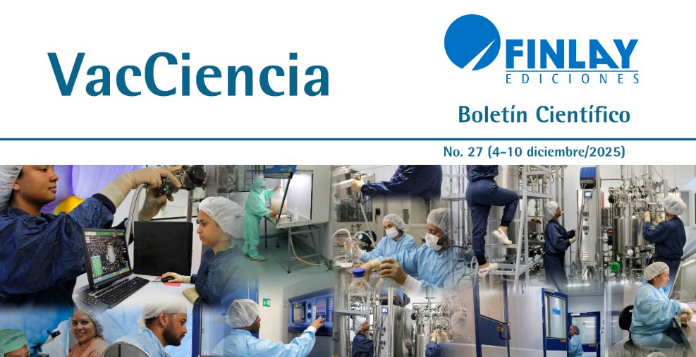 FinlayEdiciones's tweet photo. ✅Colegas, a su disposición el número 27 del boletín VacCiencia. Contiene noticias, artículos científicos y patentes publicados recientemente sobre vacunas.
🔗https://t.co/3n5ACnBDL0
@FinlayInstituto https://t.co/kcIiBXcudl