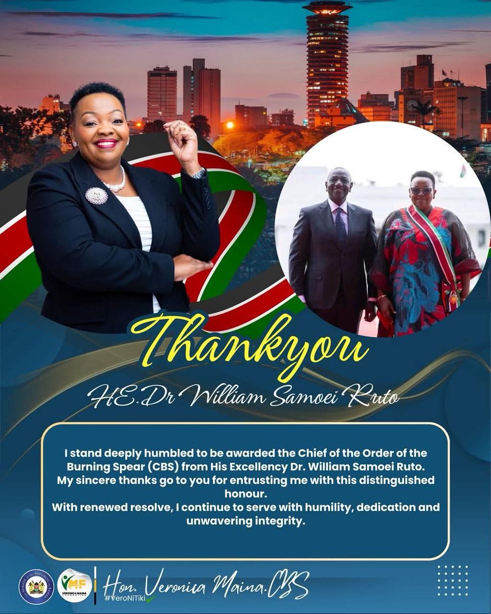 Hon Veronica Maina, CBS tweet media