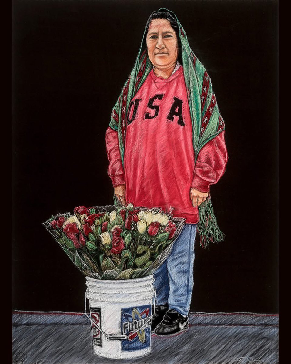 violeta_efecto's tweet photo. #NuestrasLupitas Ester Hernández (b. 1944, Dinuba, CA), La Virgen de las Calles (The Virgin of the Streets), 2001, pastel on paper / pastel sobre papel, National Museum of Mexican Art Permanent Collection, Gift of Sandra Cisneros Collection, photo credit: Michael Tropea. https://t.co/1yHztfYUPV