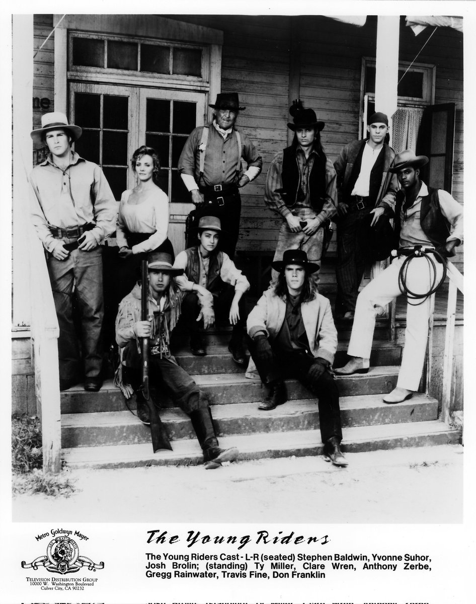 TheYoungRiders's tweet photo. #TYRXmasCountdown2025 #Dec12th ๐ค ๐๐๐๐ #TheYoungRiders #TyMiller #ClareWren #StephenBaldwin #YvonneSuhor #AnthonyZerbe #JoshBrolin #GreggRainwater #TravisFine #DonFranklin #Kid #Rachel #Cody #Lou #Teaspoon #Jimmy #Buck #Ike #Noah #TYRpublicityphoto (personal TYR collection) https://t.co/N7FCVg06fL