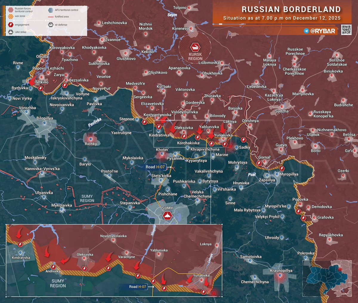 NcryptoBroke's tweet photo. Despite a significant shift of general attention to other areas — in the Sumy region, the fighting does not subside, and Russian units conduct daily attacks in the border area. https://t.co/2IR648F7HT