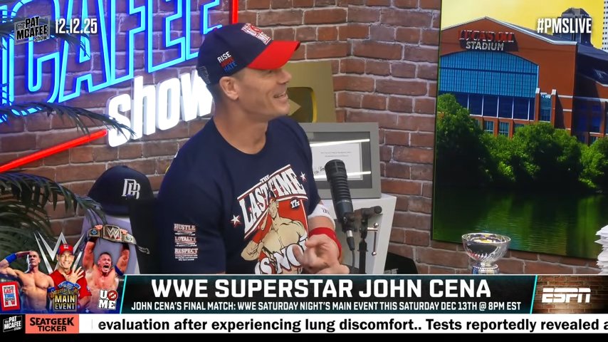 Cory_Hays407's tweet image. John Cena says because of pivots he got Orton, Punk, Paul, Truth, Zayn, Lesnar, Styles, Mysterio #PMSLive