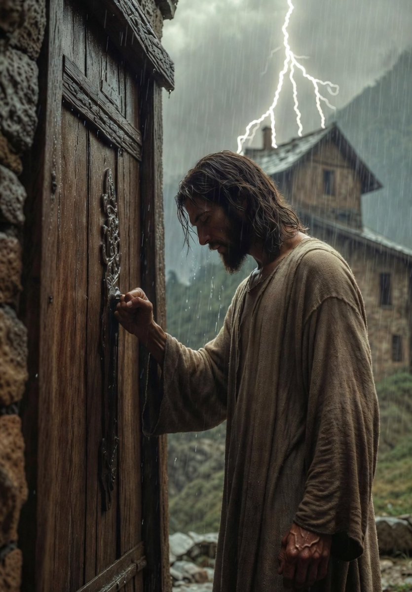 oliverburdick's tweet image. “I stand at the door and knock. If anyone hears my voice and opens the door, I will come in.”

Revelation 3:20