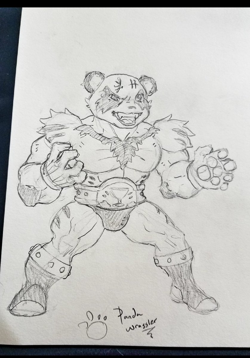0hYouDontSay's tweet photo. Random design of the day: Panda Wrassler 🐼🐾💥 #Art https://t.co/mKIdnz8xHV