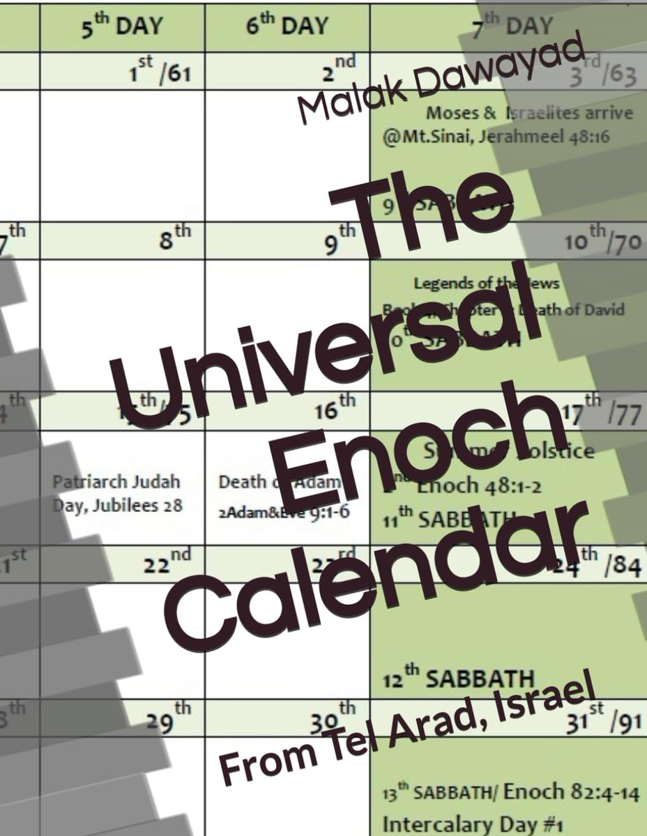 malakdavid21's tweet photo. SHABATH SHALAM ISRAEL,  

ACCORDING TO THE ENOCH CALENDAR &amp; CLOCK, TONIGHT @ SUNDOWN BEGINS THE 7TH DAY OF THE WEEK, 41ST SABBATH OF THE YEAR, 👉🏾THE 7TH DAY OF THE 14TH MONTH👈🏾, THE 287TH DAY OF THE YEAR, IN THE 4TH YEAR OF THE 6TH WEEK OF THE 121ST JUBILEE, https://t.co/bWTLXwLX7H