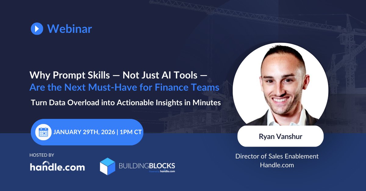 HandleBBlocks's tweet image. AI tools are everywhere, but are you getting the results you expect?

The real game changer for finance and credit teams isn’t the tool… it’s how you prompt it.

Join Handle.com’s BuildingBlocks Community and Ryan Vanshur, Director of Sales Enablement at…