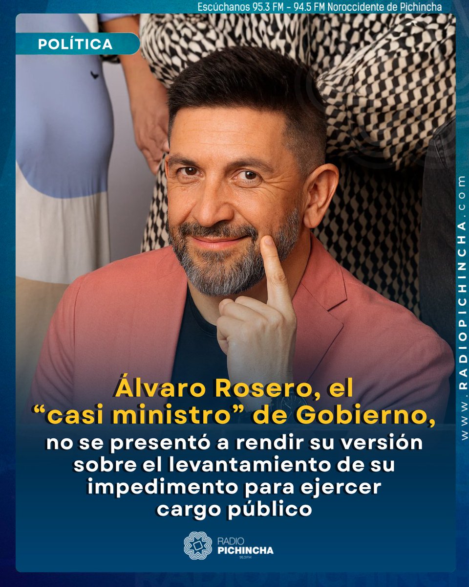 🏛️#Política | Este jueves 11 de diciembre de 2025, Álvaro Rosero no se presentó en la Fiscalía para rendir su versión sobre la desaparición de su impedimento para ejercer cargo público, tras la denuncia realizada por el exdirector regional de Trabajo de Quito, Christian Marín.