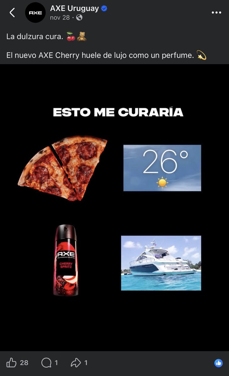 Está rara la publicidad de Axe