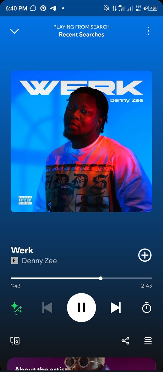 NelsonChima20's tweet photo. @NwufohMakuo @Ekene094 @iamdenny_zee WERK is pure energy! ⚡️
Production is crisp and the vocals came correct 🎧

The lyrics are catchy and the vibe hits effortlessly 🎶

Overall, a strong track — definitely worth a listen. ⭐️⭐️⭐️⭐️⭐️ 8/10

Denny Zee delivered on this one! 🔥

Bright future 

@Ekene094 https://t.co/gElFEw9KbM