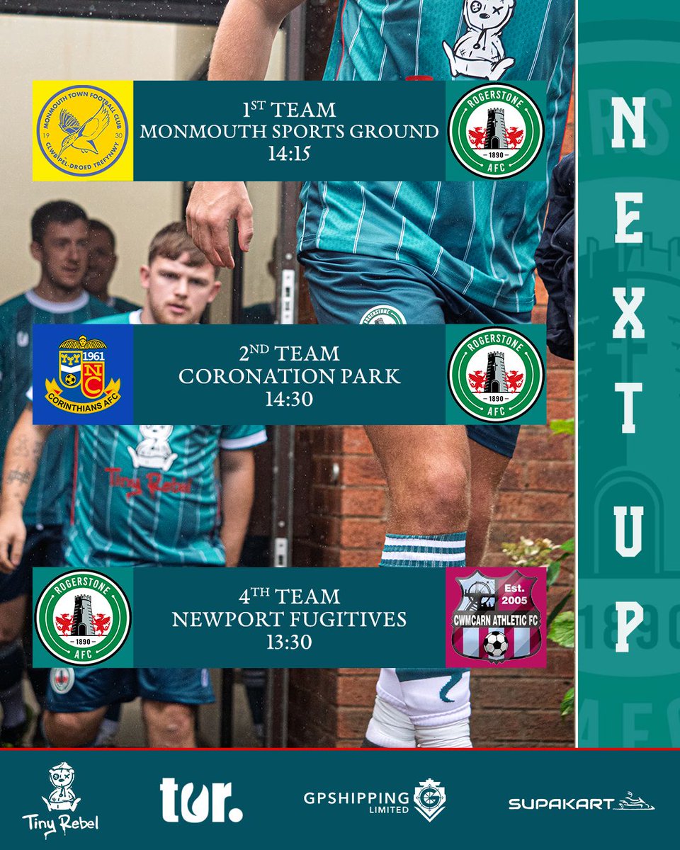 RogerstoneAFC's tweet image. At the moment, it is looking like a fairly dry weekend, so we might actually see some football this weekend!

The 1st team heads to @MonmouthTownFC 
🏟️ Monmouth Sports Ground
⚽ 14:15

The 2nd team take on @NptCorries
🏟️ Coronation Park
⚽ 14:30