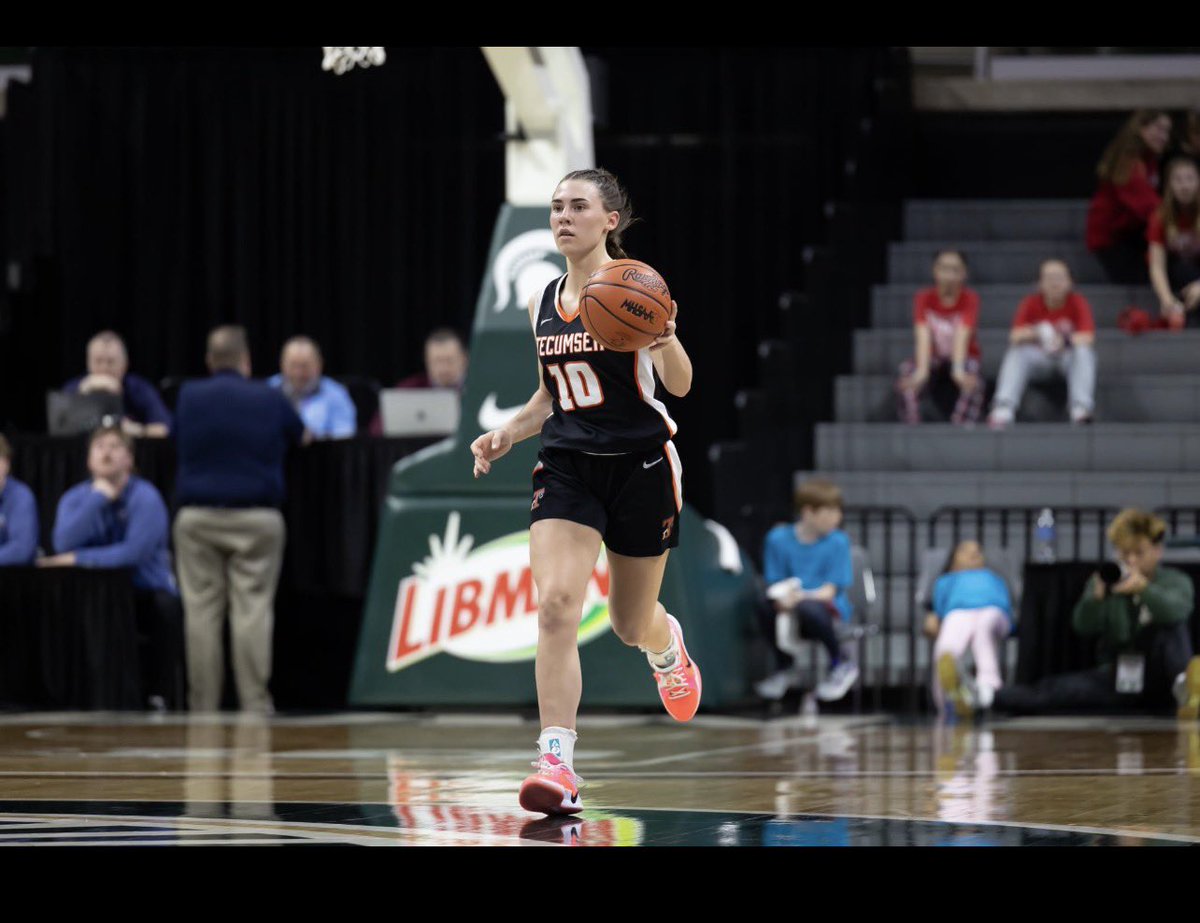 TecumsehGbball's tweet image. @Chloebullinger does it again!! With her 7 assists last night in our 77-53 win vs Dearborn, she moved to 2nd on Tecumseh’s All time Assist Record board w/319 career assists, only behind @AshlynMoorehea2 388. She also added 10 pts,  8 boards and 3 steals, close to a triple double!