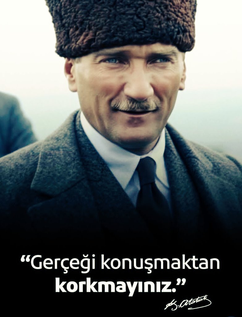 "KORKARAK Yaşayanlar her gün...!!!
CESURCA yaşayanlar bir gün ölür...!!!"

GAZİ
MUSTAFA KEMAL 
ATATÜRK
🇹🇷🇹🇷🇹🇷🇹🇷🇹🇷
#ATATÜRK