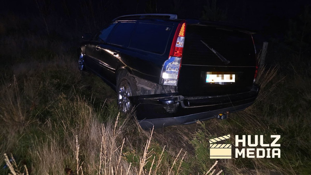 Onverzekerde automobilist belandt in berm na uitwijkmanoeuvre