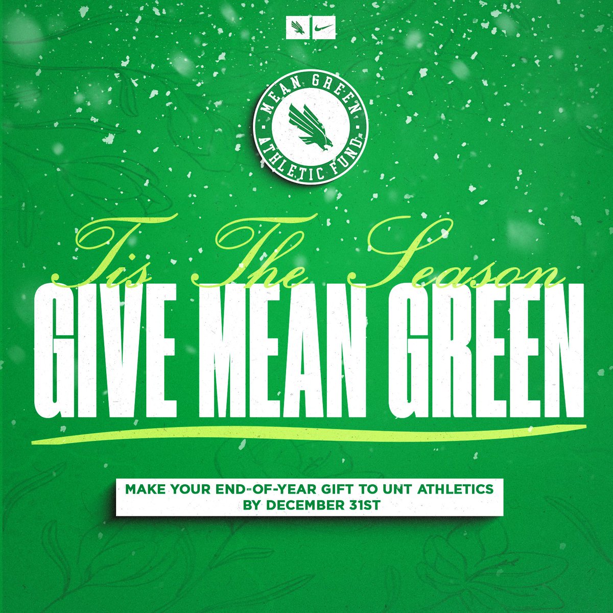 UNTMGAF's tweet image. The Mean Green are closing out an incredible year, and your support makes all the difference. 

Make an end-of-year gift to the Mean Green Athletic Fund and help us carry this momentum into 2026! 🎁

🔗: bit.ly/MGAF2025