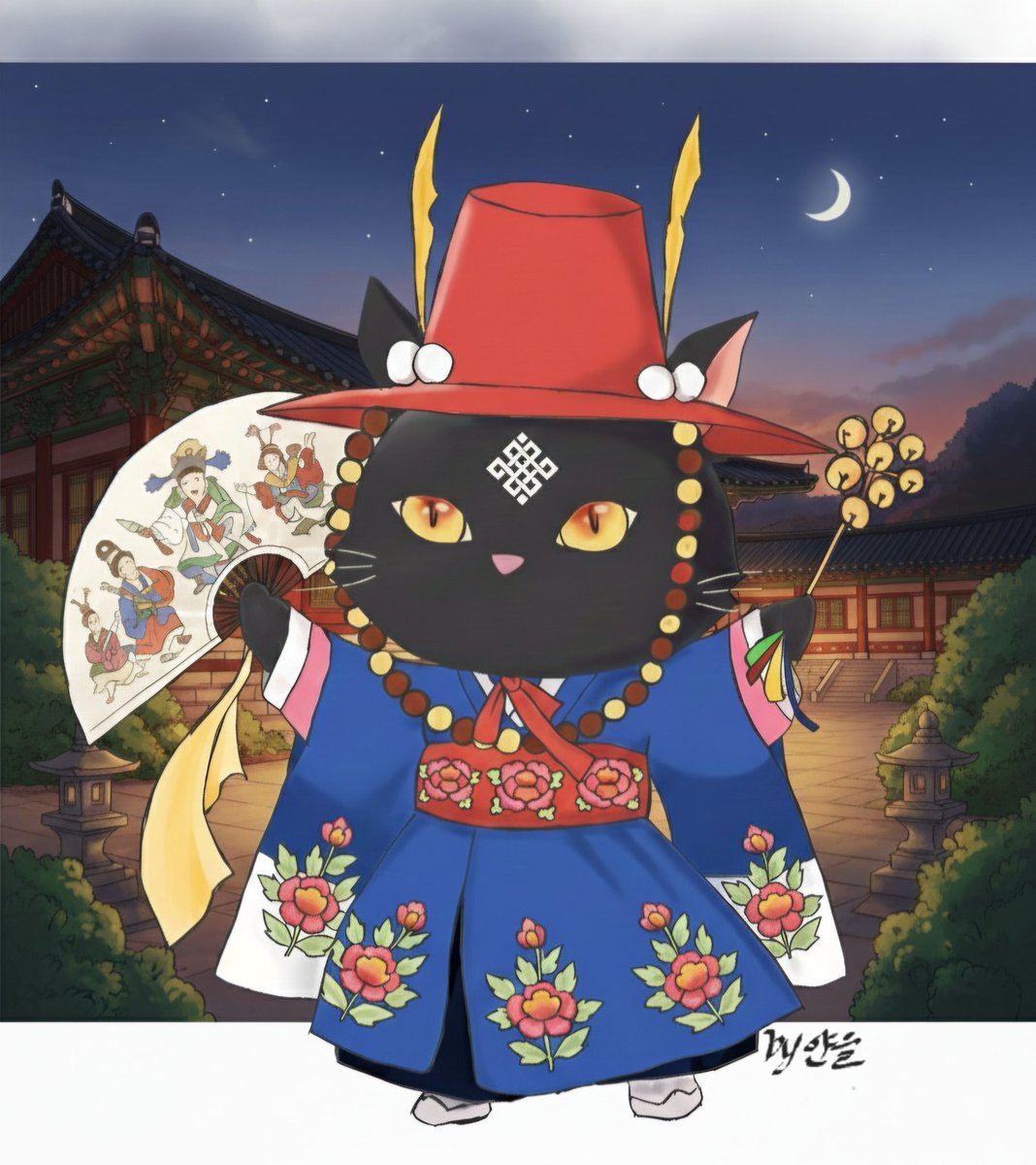 Yaneul2ee's tweet photo. MINI BATTLE 3: REGIONAL SIGGY 🇰🇷
🇰🇷 Korean Shaman Siggy Ver. (Mudang) 🔮
I drew the character/figure myself, but the background was assisted by AI.
#koreanfolklore #shamanism #mudang
@ritualnet @ritualnet_korea @ritualfnd @joshsimenhoff @mongdiny7 @Kash_060 https://t.co/XkGZYJZnbG