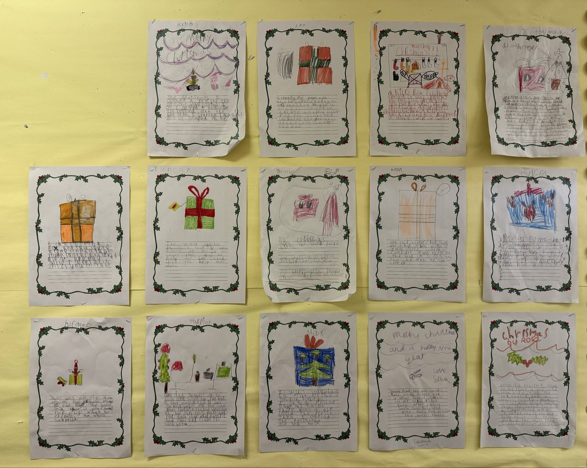 P3.4 had to imagine a present fell from Santa’s sleigh… and that we could hear a voice coming from inside.
The children were challenged to imagine what could be inside and who it belonged to, their ideas were very creative — full of mystery, excitement, and festive imagination.