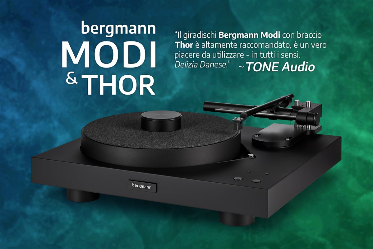 _AudioReference's tweet image. Recensione molto positiva per il giradischi analogico high-end Modi con braccio Thor, lussuosa produzione danese con tecnologia ad aria siglata Bergmann Audio, da parte della rivista TONE Audio.

audioreference.it/?page=news&amp;amp;id=…
#AltaFedeltà #BergmannAudio #BergmannModi #BergmannThor