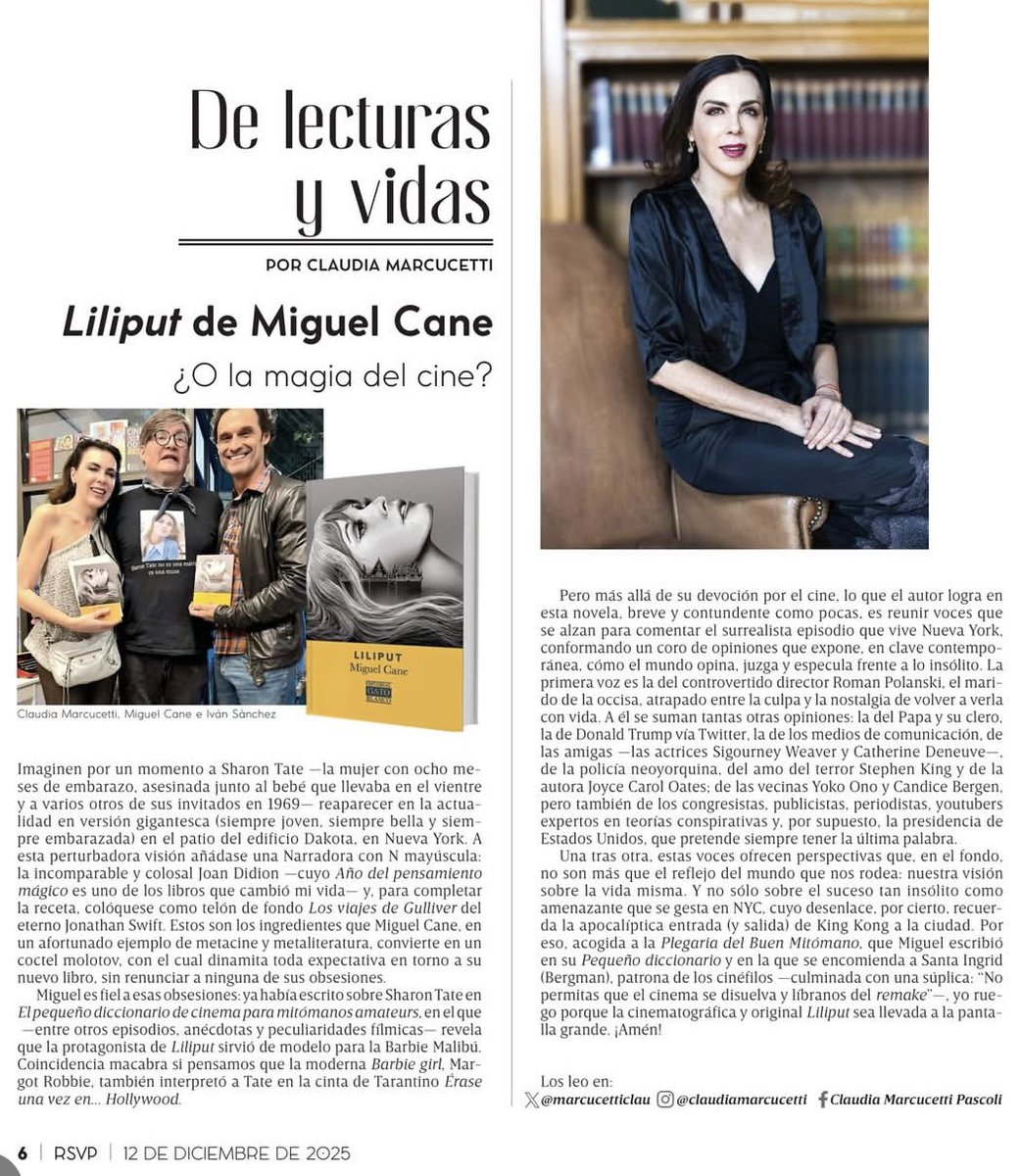 AliasCane's tweet photo. Gracias a @MarcucettiClau por su columna de hoy dedicada a mi novela #Liliput. ¡Qué emoción se siente cuando hacen una lectura así!
El libro, editado por @EditGatoBlanco se puede conseguir en librerías independientes (incluyendo el Pony), este fin en #LaOtraFeria y en @amazonmex a través de este enlace: https://t.co/hRi9m0Bu51