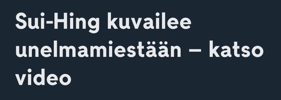 Kaksinaismoralismia:

a) Putouksen Sui-Hing sketsihahmo: "Hyvää huumoria! Tälle saa nauraa"

b) Miss Suomen yksittäinen ilme: "Puhdasta rasismia! Ei saa nauraa"

Lähde alla