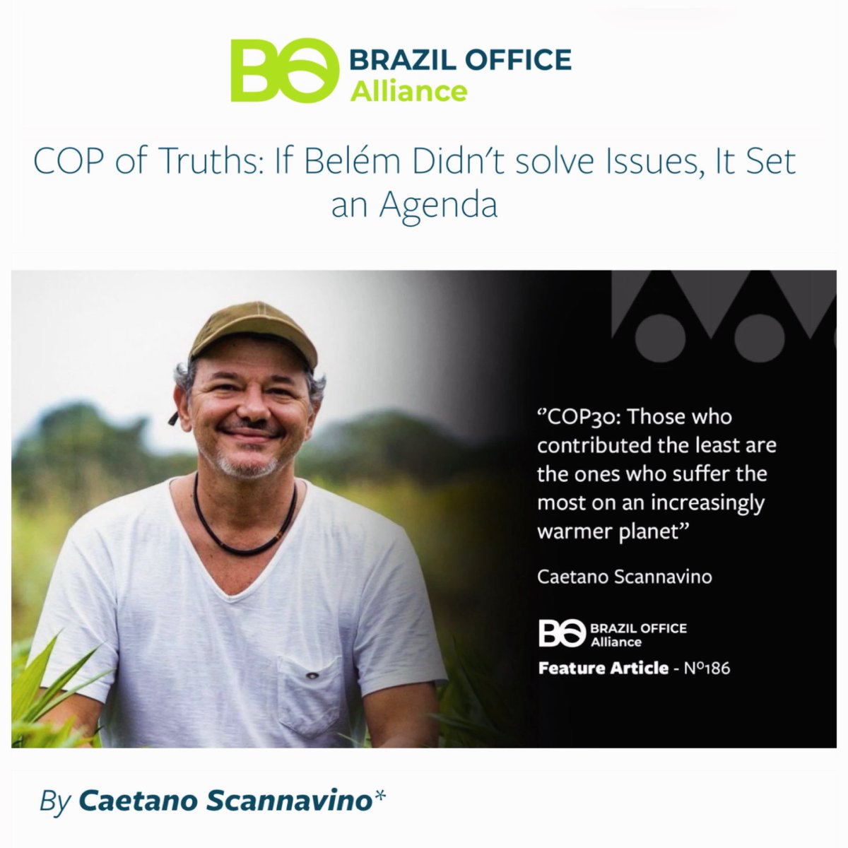 #COP30 - If it wasn’t the COP of truth, it was the COP of society, from which truths emerged - The WBO republished in English this article originally published in Folha de SP.
✍️✍️✍️
Full article here: is.gd/nGt8nZ