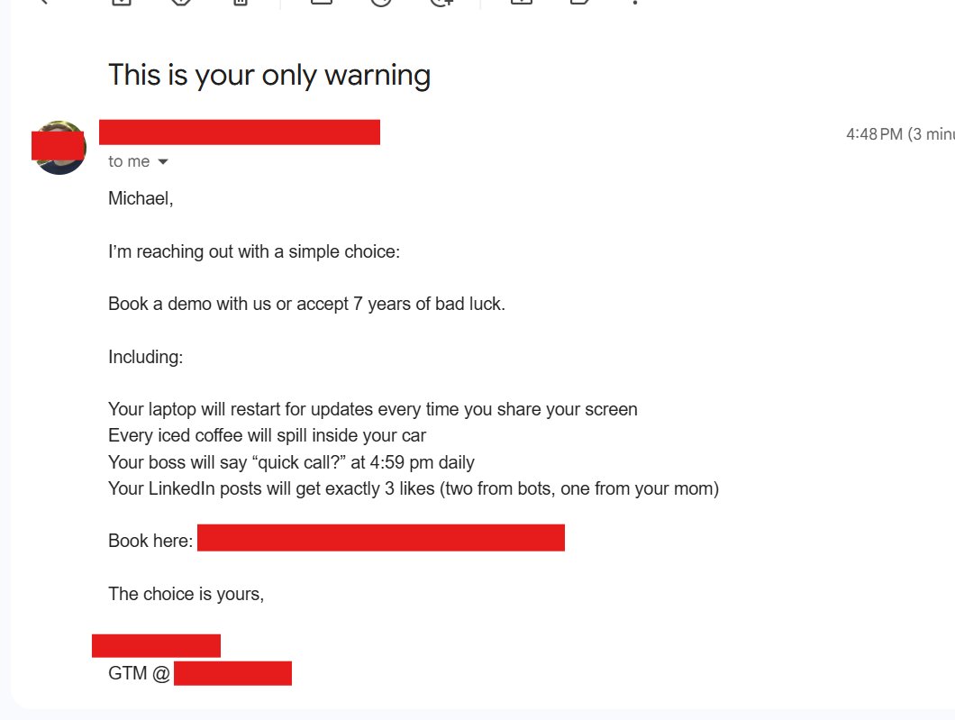 I scheduled the demo. I’m not risking it.