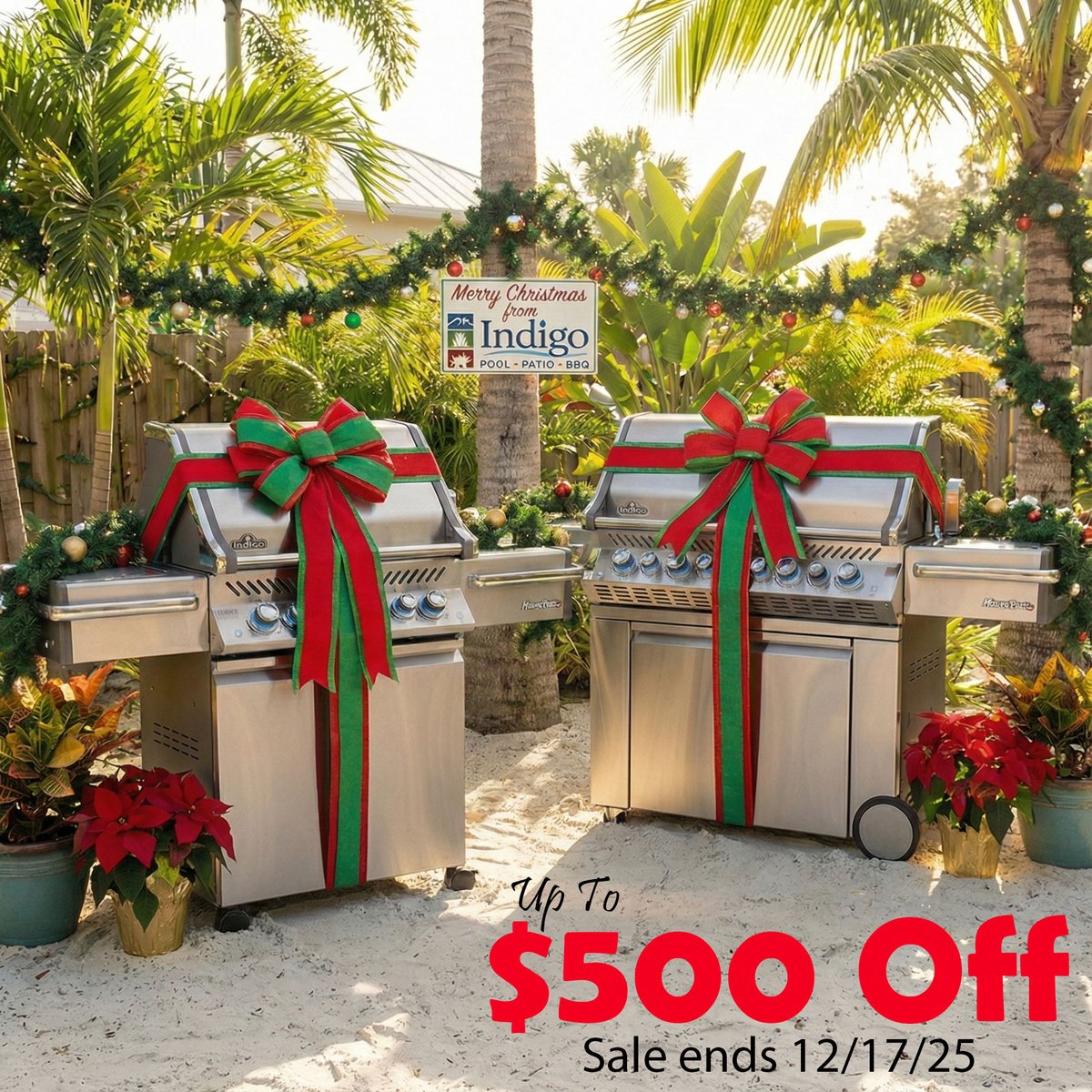 IndigoOutdoor's tweet photo. It’s time for the ultimate backyard upgrade.
We are thrilled to announce an incredibly rare sale on the best-in-class Napoleon Prestige Pro 500 &amp; 665 grills!

#IndigoPoolPatioBBQ #VeniceFL #NapoleonGrills #PrestigePro #GrillSale #OutdoorKitchen #ShopLocalVenice #GrillingSeason https://t.co/PeV7cC6RCl