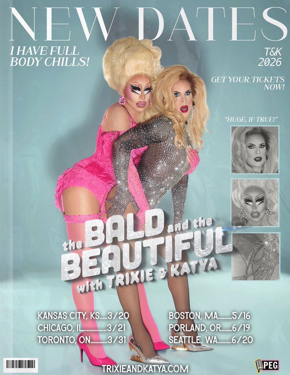 trixiemattel's tweet photo. Tickets for our 2026 Bald and the Beautiful Live dates are available NOW at https://t.co/bR32GtROrx! https://t.co/GvJsDTRQhz