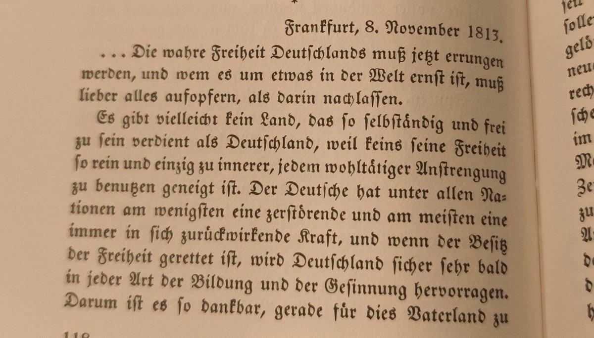 freyenhain's tweet photo. "Der Deutsche hat unter allen Nationen am wenigsten eine zerstörende und am meisten eine immer in sich zurückwirkende Kraft[.]" - Von Humboldt, Wilhelm, Frankfurt 1813, in: "Niederdeutsche Dichter und Denker.", Braunschweig/Hamburg 1925. https://t.co/PmjB8xU80q