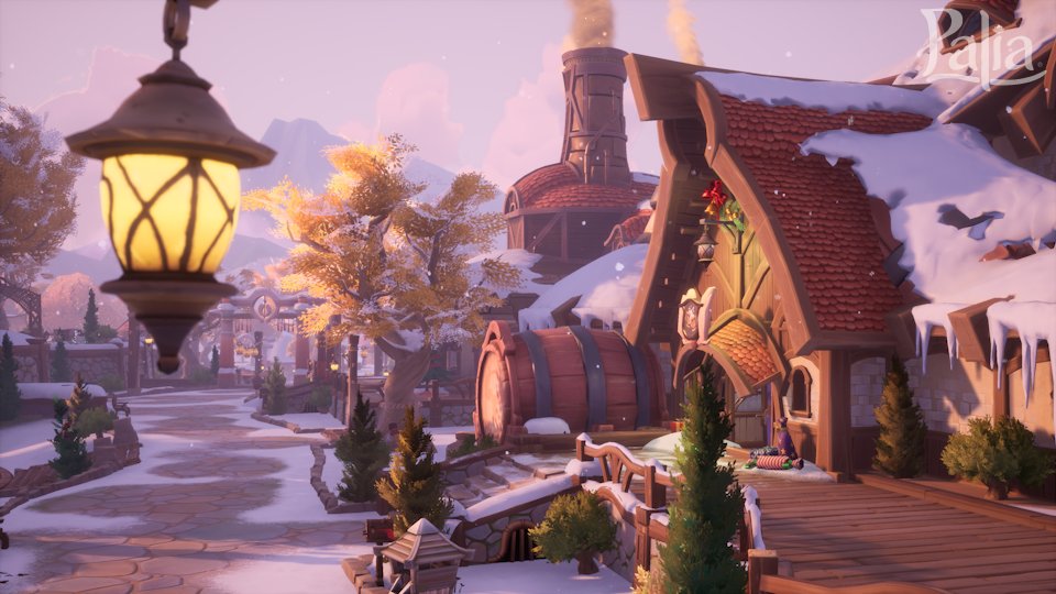 playPalia's tweet photo. Winterlights is back! 🎄

Kilima Village is now a snow-sprinkled wonderland filled with  festive decor and plenty of holiday cheer.

Let the celebrations begin! 🎁

#Palia #PlayPalia https://t.co/NnqBoeqiKD