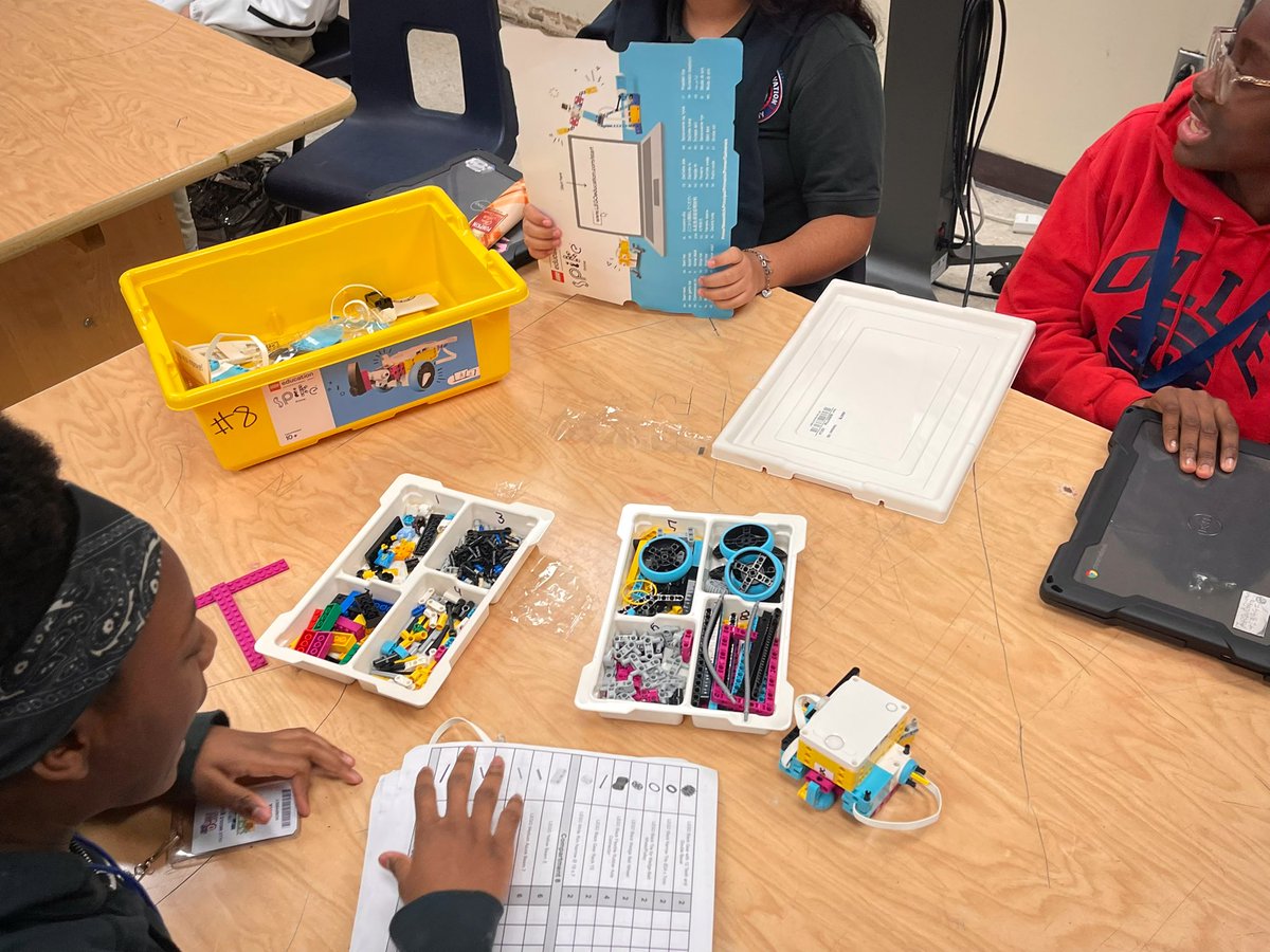 melindaallicock's tweet photo. My Robotics I students built their first intermediate robot—Driving Base 1 with LEGO SPIKE Prime! 🚗🤖
Each group now has their own kit for the rest of the year; we’re excited for challenges ahead! #LEGOEducation #MiddleSchoolSTEM #EdTech #FutureEngineer @CITGOiaOLLE @AliefCTE https://t.co/88VvVgqUVZ