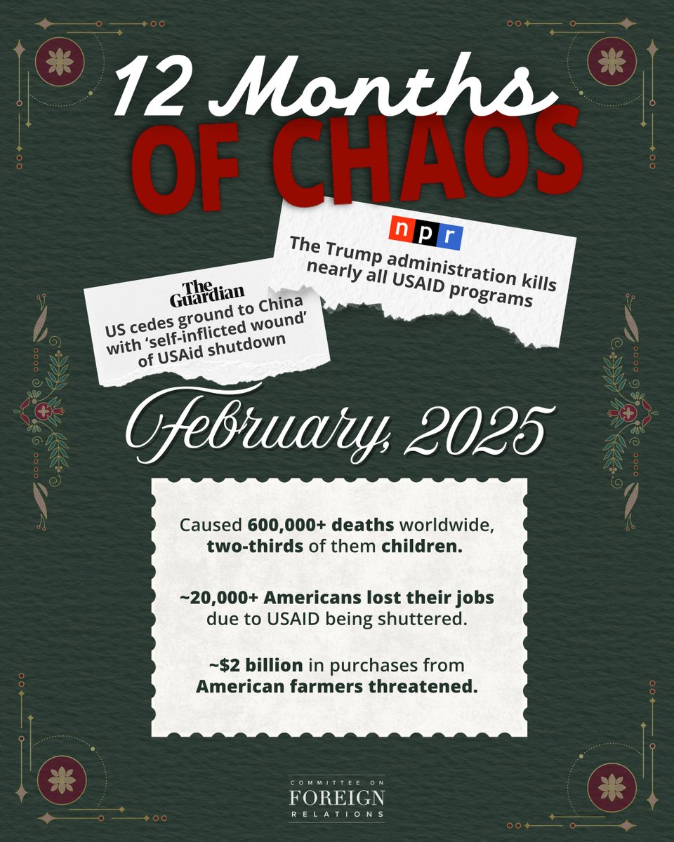 In February, President Trump and Elon Musk destroyed one of America’s most successful tools to keep the U.S. safe and strong: USAID.

Now, the Trump Administration has put thousands of Americans out of work, hurt American farmers and caused countless deaths around the world.