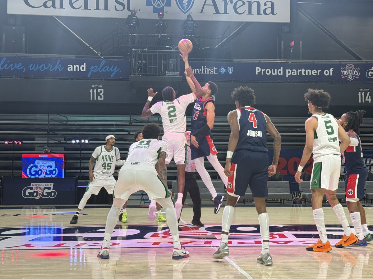 1pm tip from CareFirst Arena! <a href="/CapitalCityGoGo/">Capital City Go-Go</a> hosting the <a href="/MaineCeltics/">Maine Celtics</a>
