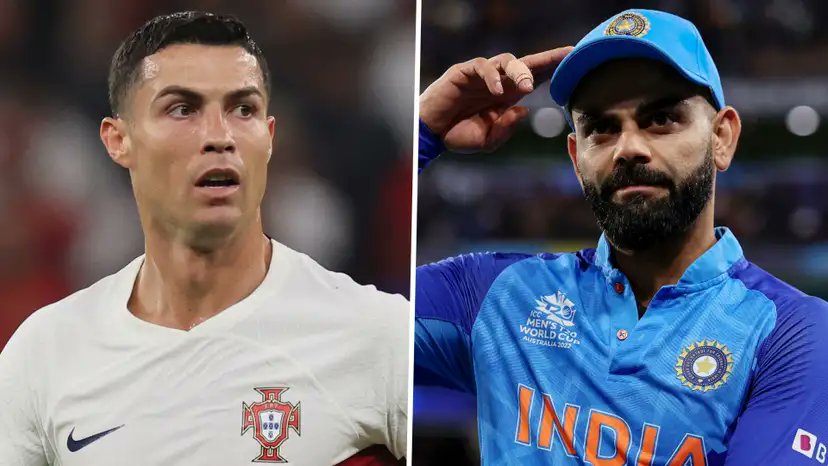 Ronaldo is not doing the so-called GOAT Tours in Asian countries, telling people, ‘Hey Listen, I am the GOAT of football,’ to prove that he is the GOAT.

The greatest players of their respective sports.
 <a href="/Cristiano/">Cristiano Ronaldo</a> 🐐 x <a href="/imVkohli/">Virat Kohli</a> 🐐
