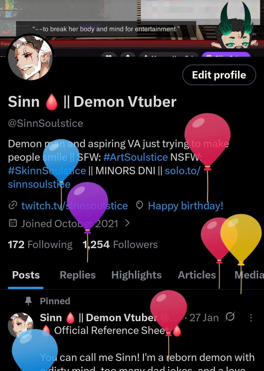 Sinn 🩸 || Demon Vtuber tweet media