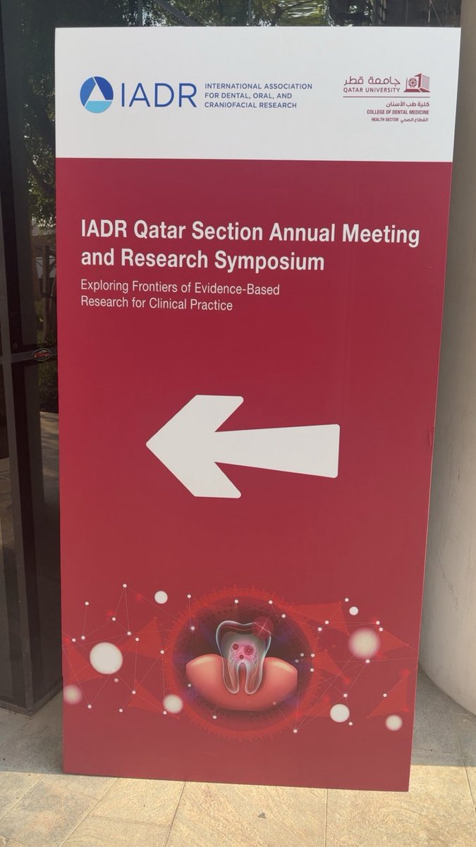 ElhamKateeb's tweet image. Happy to have represented the Palestinian IADR Section at the Qatari IADR Annual Meeting on December 6th, and to have met colleagues from Qatar and across the region. Well done to the Qatari IADR Section on a successful meeting!